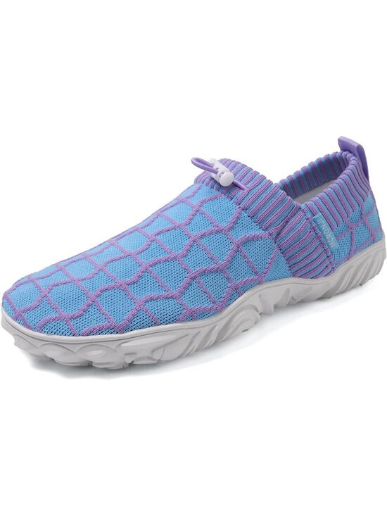 ?Men\'s Sky Blue Knit Pull on Comfortable Elastic Adjustable Non Slip Shoes main image 5
